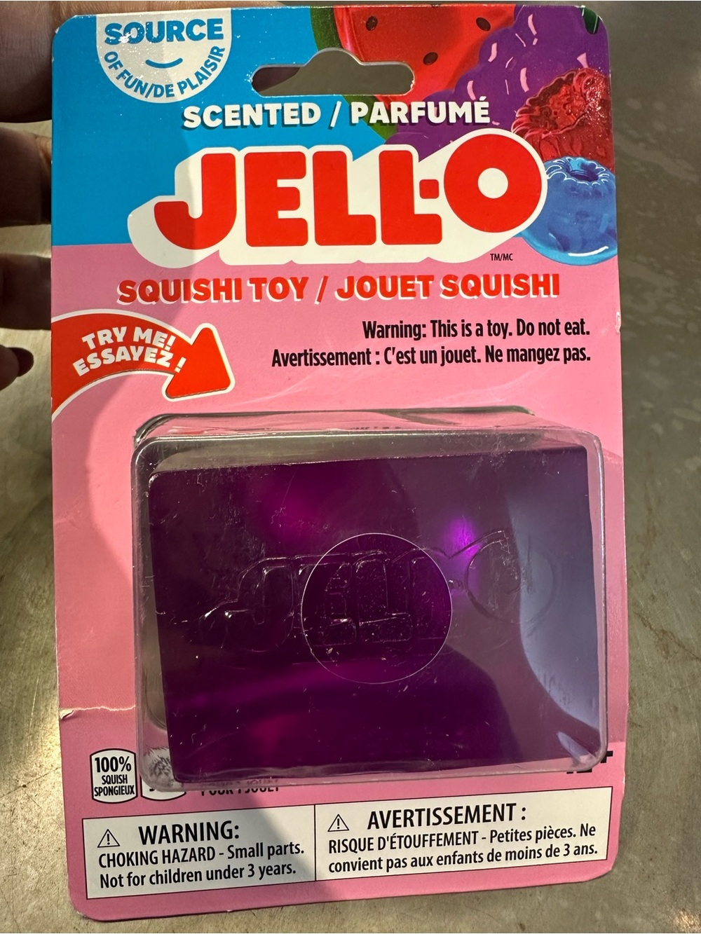JELL‑O Scented Purple Squishi Toy for Kids